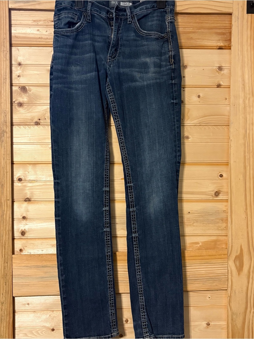 BKE Indigo Faded Straight Leg Jeans